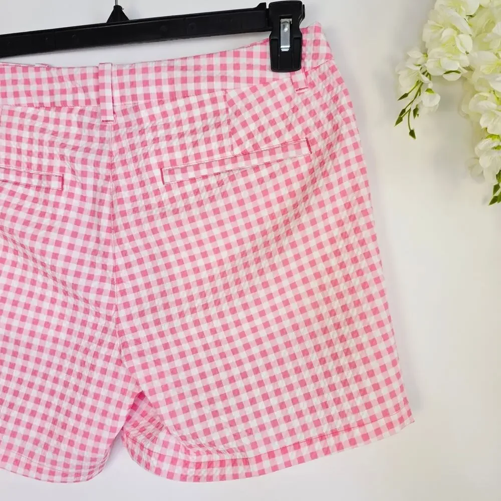 Pro Tour Pink Gingham Shorts Size 8 Golf Coolplay Preppy Coastal Feminine Barbie
